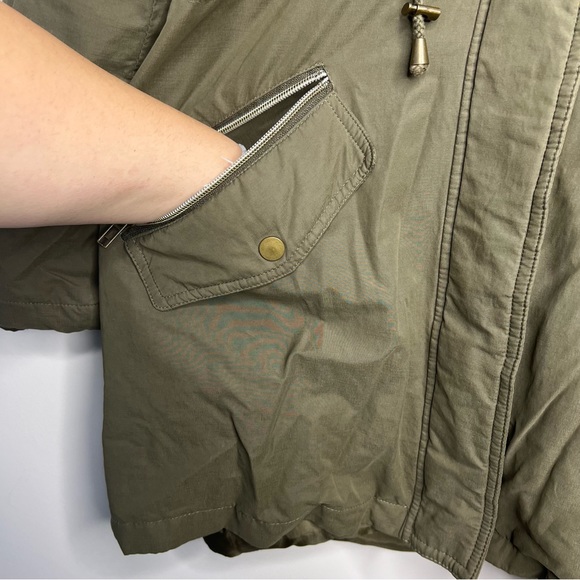 Ricki’s woman’s Fleece vest Winter Thick Long Parka Jacket Hooded green XS - Picture 5 of 16